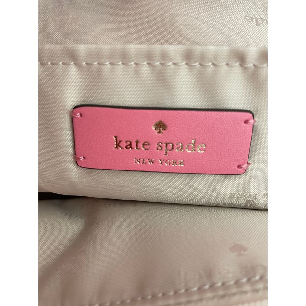 Kate Spade Basket Woven Leather Tote Detachable Crossbody Strap Like New - Picture 8 of 12